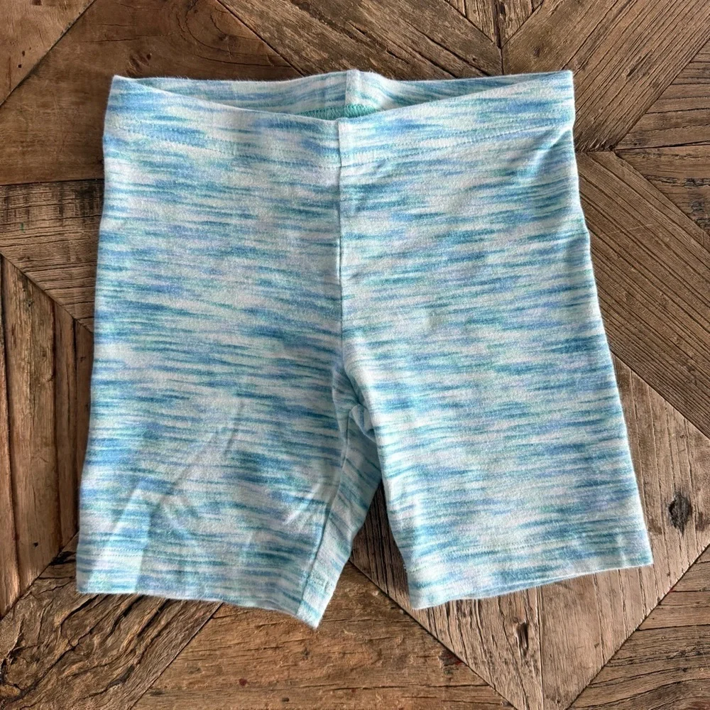 Old Navy Blue and White Shorts Printed Long Biker Shorts for Girls Small 6-7